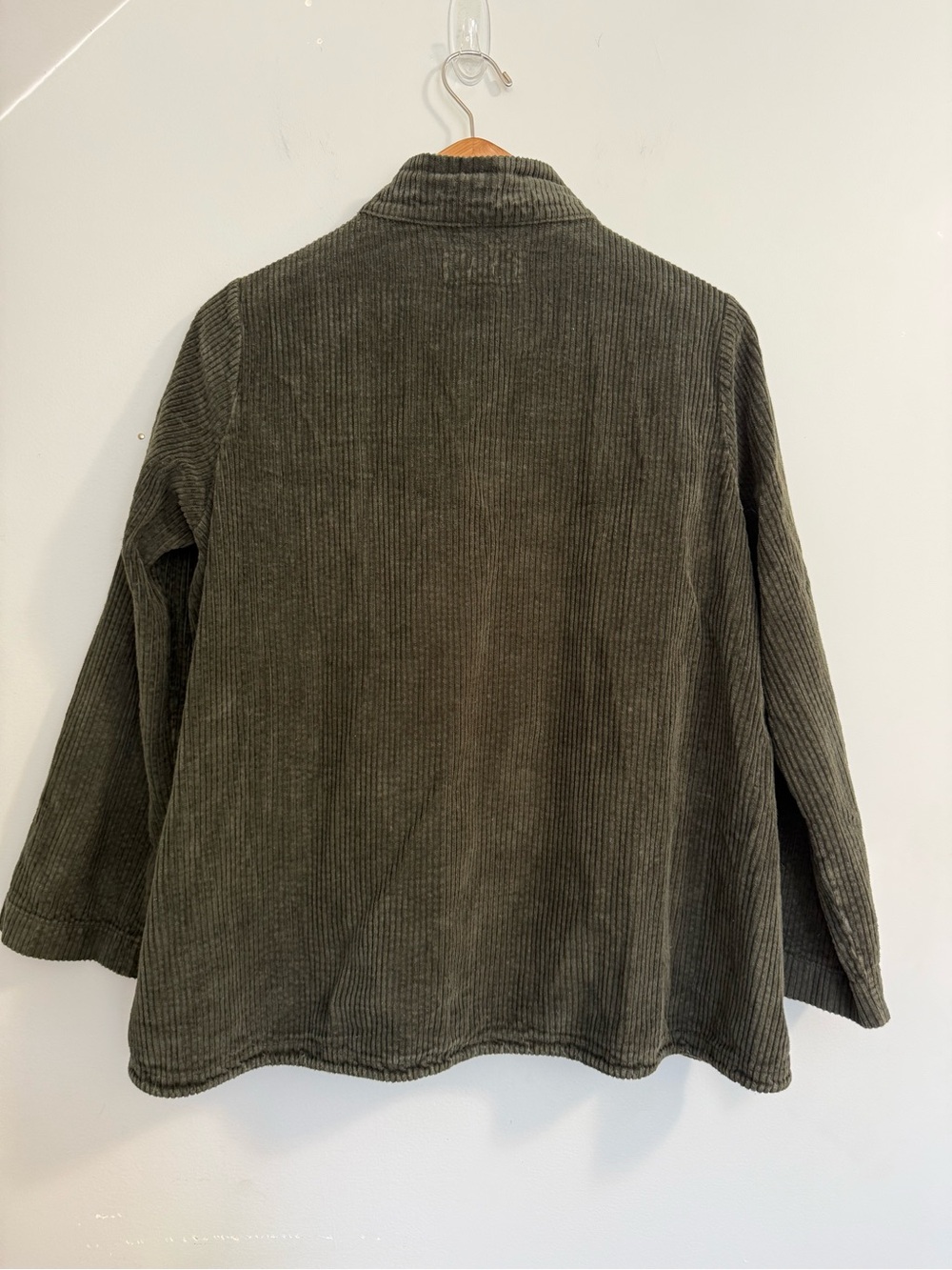 Labo.Art Giacca Pina Velluto Lichene Green Corduroy Coat Chore Jacket - Picture 2 of 11